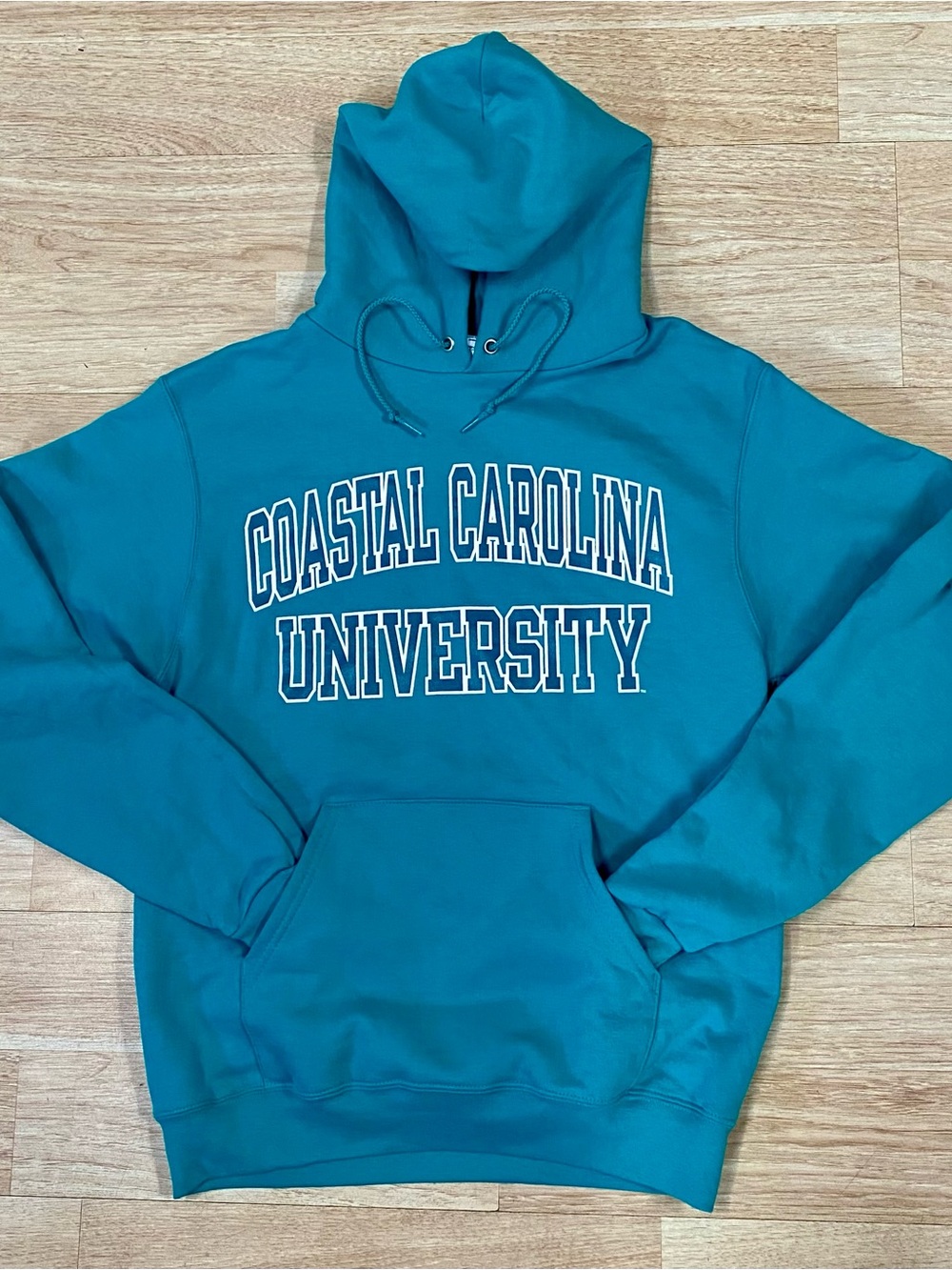 Coastal Carolina Chanticleers Hoodie Men’s S Teal Champion Pullover Sweatshirt